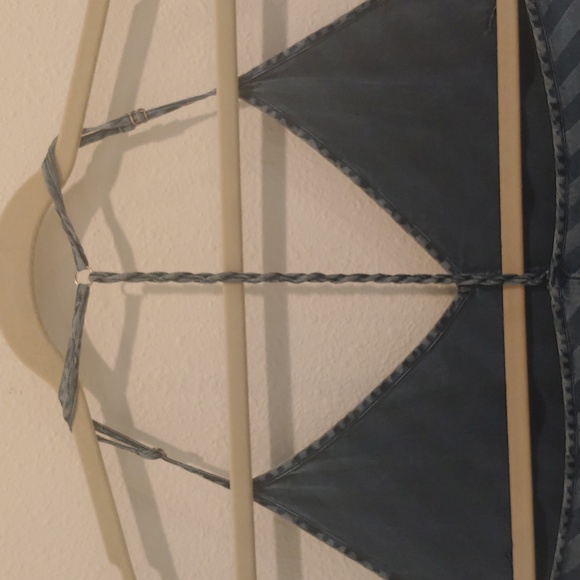 Abercrombie & Fitch Brand denim striped dress size Large Tall - Picture 5 of 13